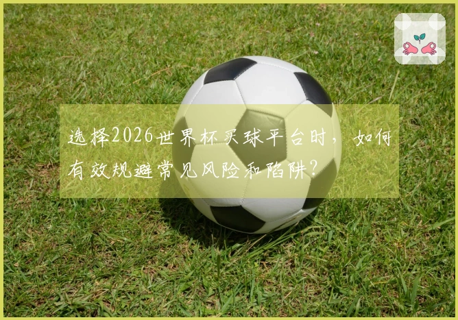 选择2026世界杯买球平台时，如何有效规避常见风险和陷阱？